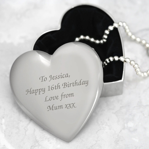 Personalised heart trinket - personalised,