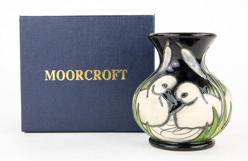 Moorcroft pottery cygnets - pottery, 'cygnets'