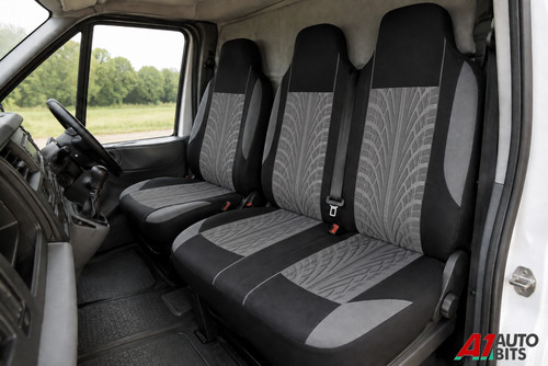 Grey soft fabric van seat - van,