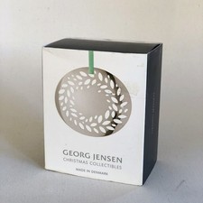 GEORG JENSEN 2016 SOLID WREATH HOLIDAY ORNAMENT BY HELENA ROHNER - MINT w/BOX