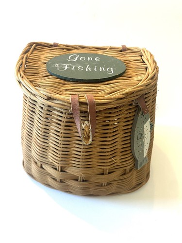 Vtg woven wicker - woven,