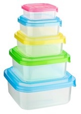 5pk Square Storage Containers