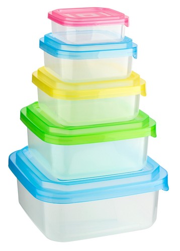 5pk square storage containers - 5pk,