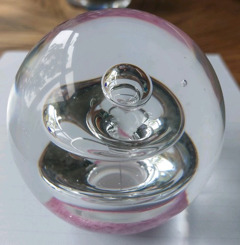 Vintage art glass paperweight - art,