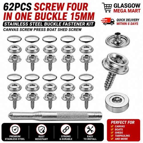 62xboat cover press stud snap - press,