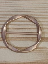 Muted Gold Metal Scarf Ring - New Christmas Stocking Filler Gift