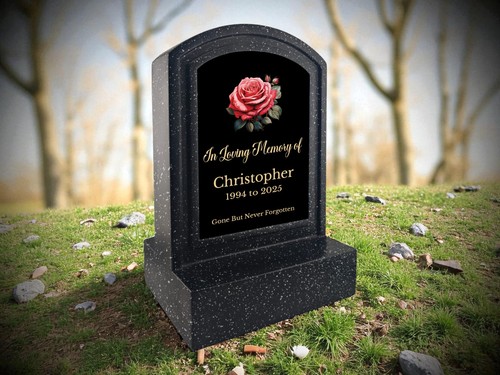 Personalised rose design black - design,
