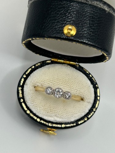Antique edwardian three stone - edwardian,