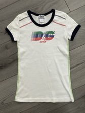 Vintage Boys D&G Dolce & Gabbana Junior Age 10 Tight Fitting Style T-Shirt White