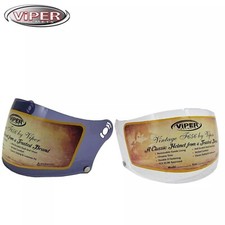 REPLACEMENT VISOR FOR VIPER F656 VINTAGE CLASSIC HELMET ECE 22.06 CLEAR SMOKED