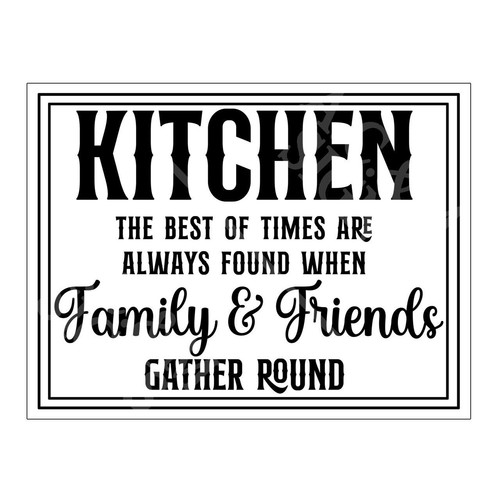 Kitchen friends quote - kitchen, metal