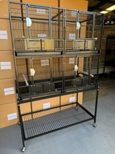 Parrot-Supplies Block Of 4 Parrot, Parakeet Breeding / Display Cages - Black