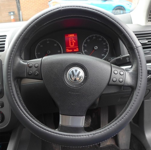 Black steering wheel cover - wheel,