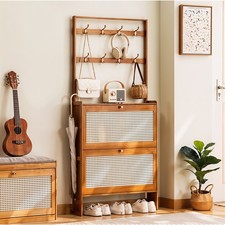 2-Tier Narrow Shoe Cabinet