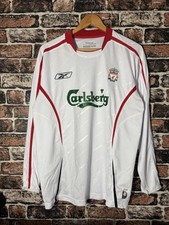 Vintage Reebok Liverpool FC 2005/2006 away football shirt jersey size L large LS