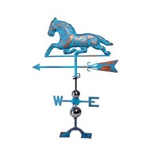 Vintage Style Horse Weathervane Patina Decorative Weather Vane Garden Ornament