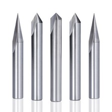 1/4 Shank Milling Cutter 2Flute V Bit 15 20 60 90D CNC Engraving Bit For Wood