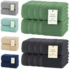 2 X Jumbo Bath Sheets 100%