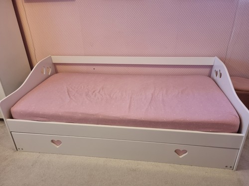 Mia white heart day bed - bed, with