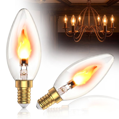 E12 candelabra flame light - flame,