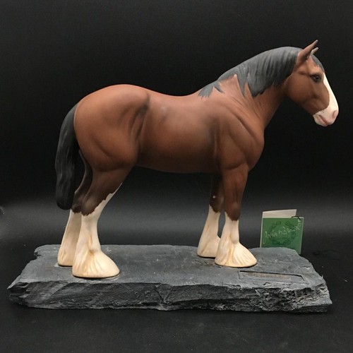 Beswick clydesdale horse - clydesdale, (bay)