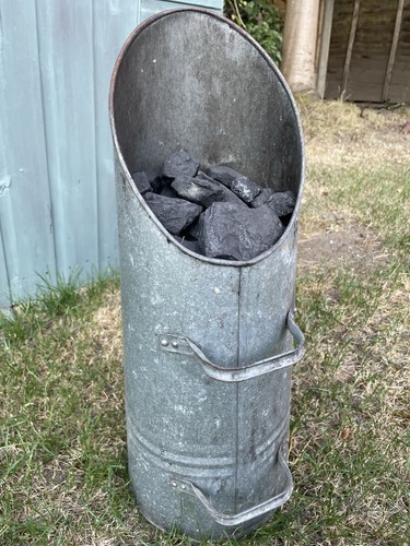 Large vintage galvanised metal - galvanised,