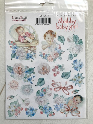 Baby girl stickers - , shabby