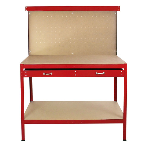Metal workbench with pegboard - metal,