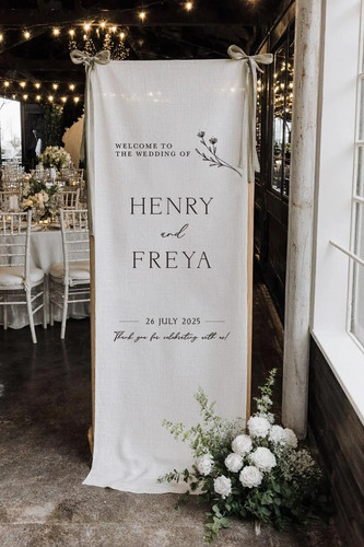 Custom fabric wedding - fabric, welcome
