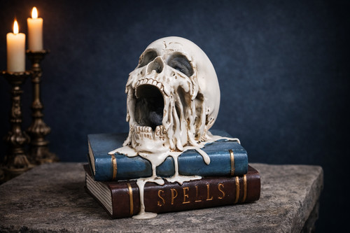 Gothic melting skull - gothic,