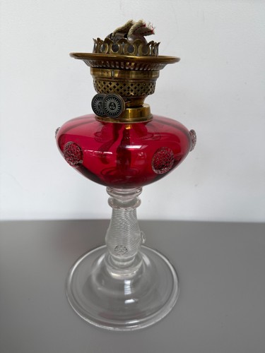 Antique cranberry embossed oil - antique,