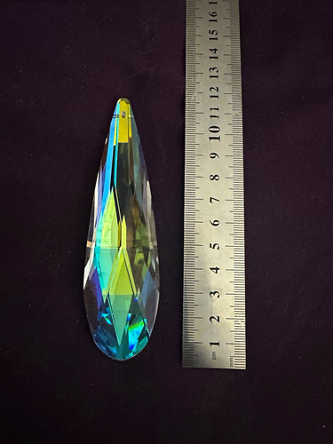 Faceted teardrop glass - teardrop, crystal
