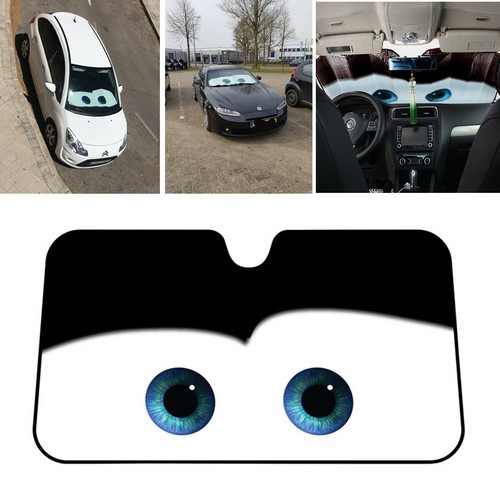 Black cartoon eyes - black, car