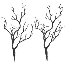  2pcs Artificial Coral Branches Twigs Tree Branches Crafts Decorative Branches