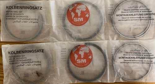 Piston rings set - piston, for