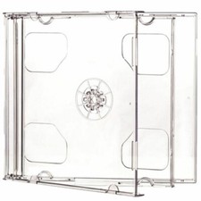 25 x Double Clear CD Jewel Case 10.4mm Spine with Clear Tray  Replacement Cases