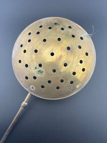 Antique brass chestnut roaster - antique,
