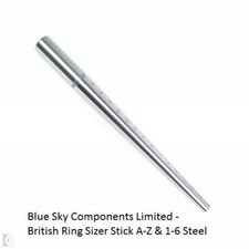 Solid Steel Ring Mandrel Engraved UK Sizes A-Z & 1-6 Incl 1/2 Sizes GROOVED