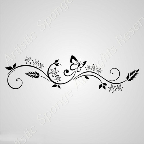 Border ornament butterfly - ornament,