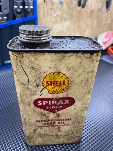 Shell spirax oil tin - oil, empty