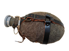 Vintage Czech army Communist wool canteen flask cask military Soviet pla laces