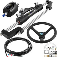 VEVOR Hydraulic Outboard Boat Steering Kit HK6400A-3 HO5110 10' Hose 300HP Pump
