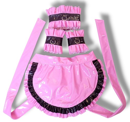 Pvc french maid costume set - pvc,