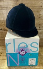 Charles Owen Boxed Navy Velvet