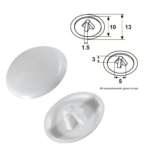 Plastic glossy pozi push - push, on