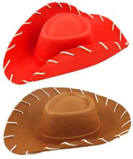 Adult & Child Boys Girls Soft Cowboy Hat Fancy Dress Party Toy Story Costume 
