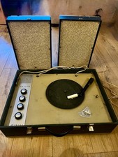 Vintage Philips Portable Record Player 1960s Case Turntable 33/45/78 – Working
