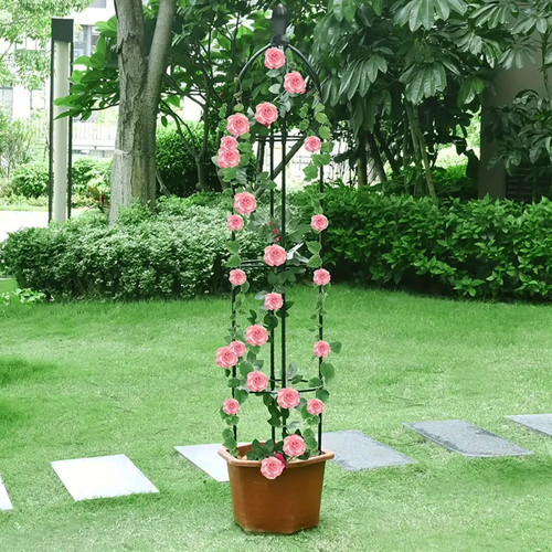 Black plant trellis climbing - black,