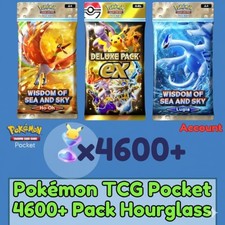Pokemon TCG (Trading Card Game) Pocket Acc with 4600+ Pack Hourglass