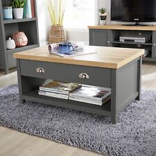 Grey Coffee Table Oak Effect